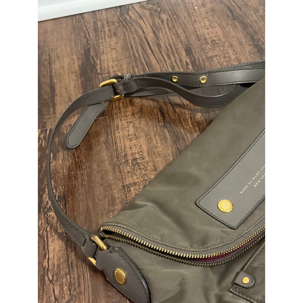 Marc Jacobs Purse Nylon Shoulder Bag Dark Green Gray Preppy Y2K Streetwear Bags - Picture 2 of 13
